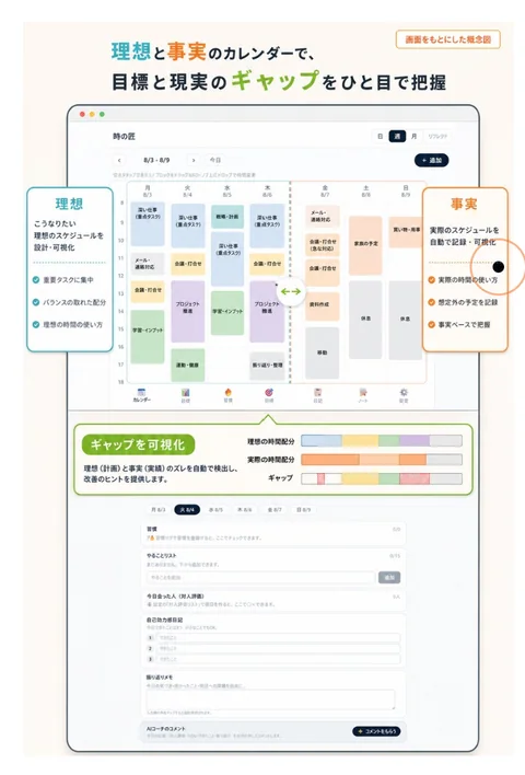 理想と事実の差を可視化するRe:BOOTカレンダー